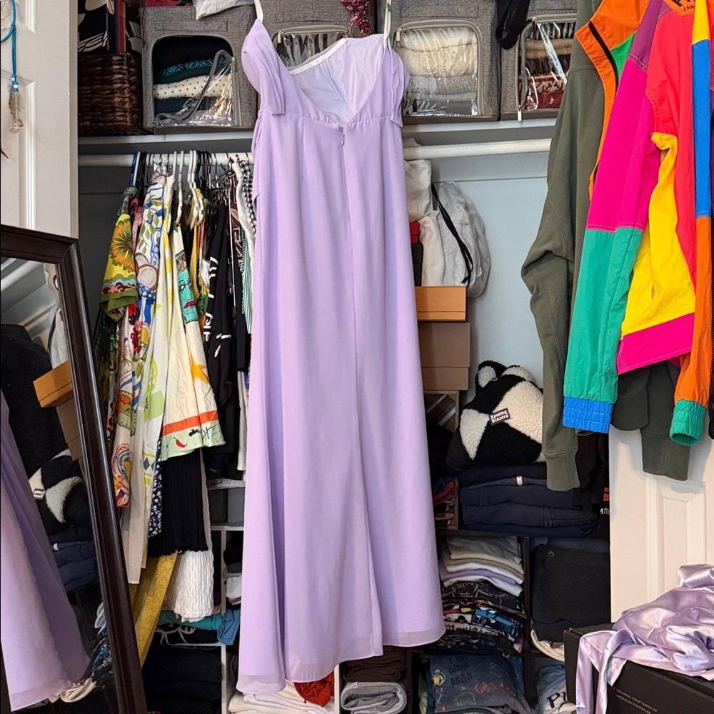 Azazie lilac chiffon dress - Picture 15 of 15